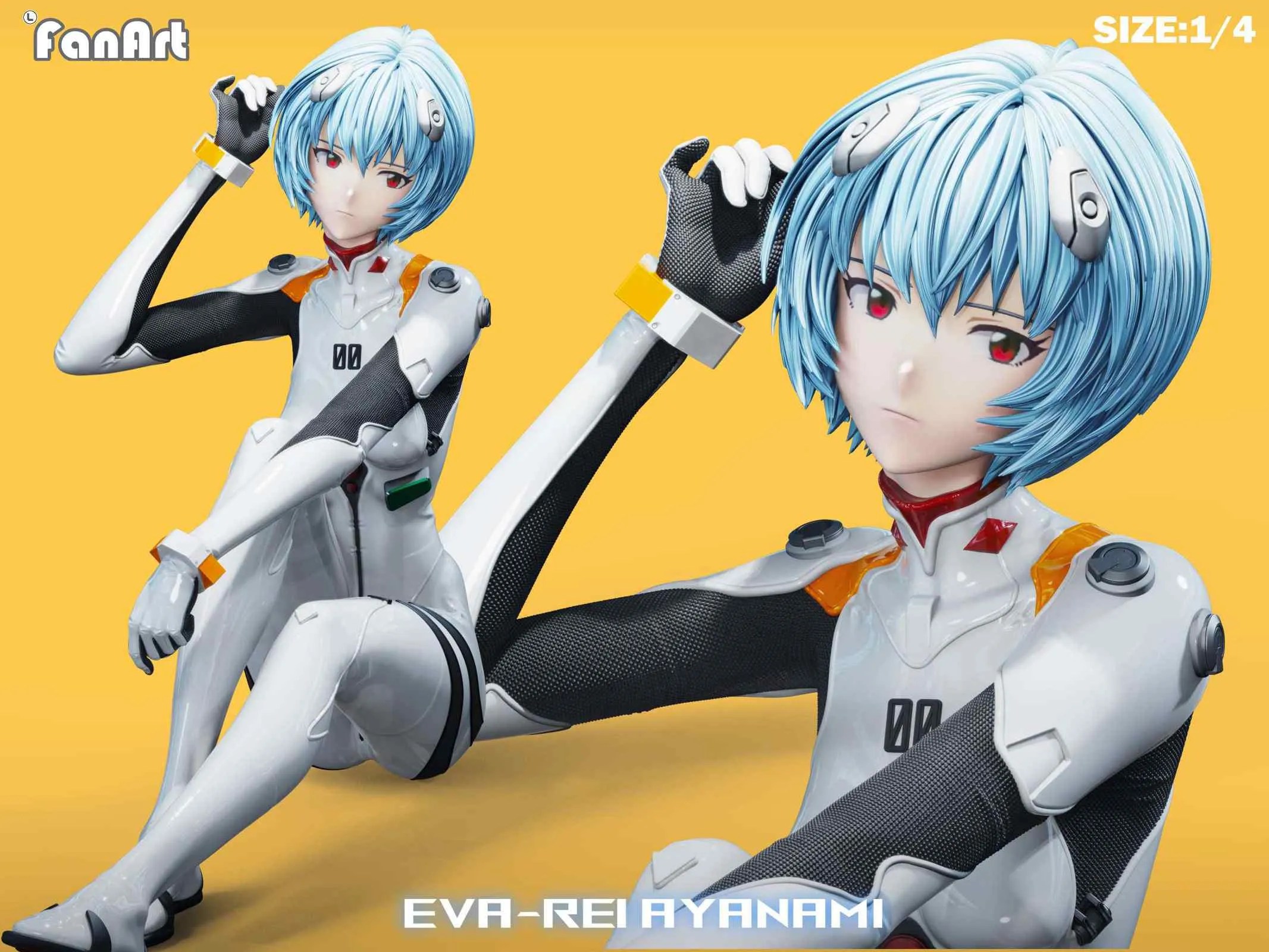 1/4 Scale Rei Ayanami with LED (EVA) Neon Genesis EVAngelion Resin