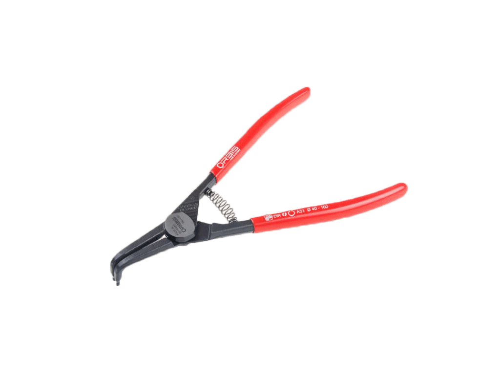 Mini external lock rings pliers with spring, bent Fil & Fil