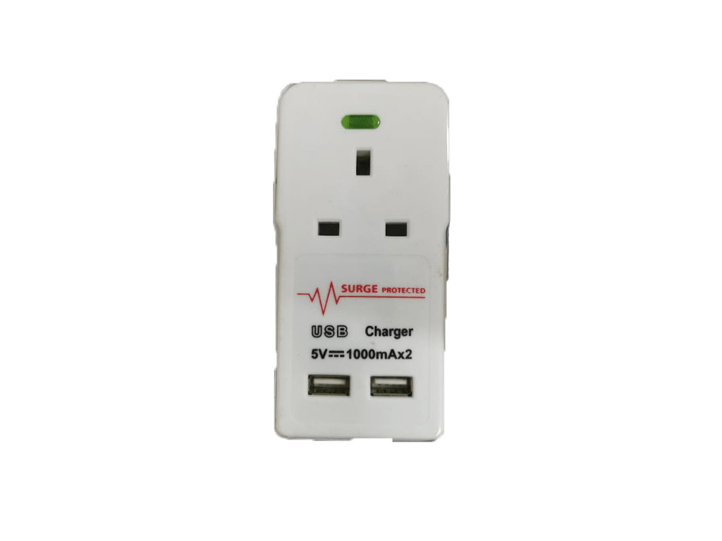 Adaptor 1way 13A with surge protection Fil & Fil