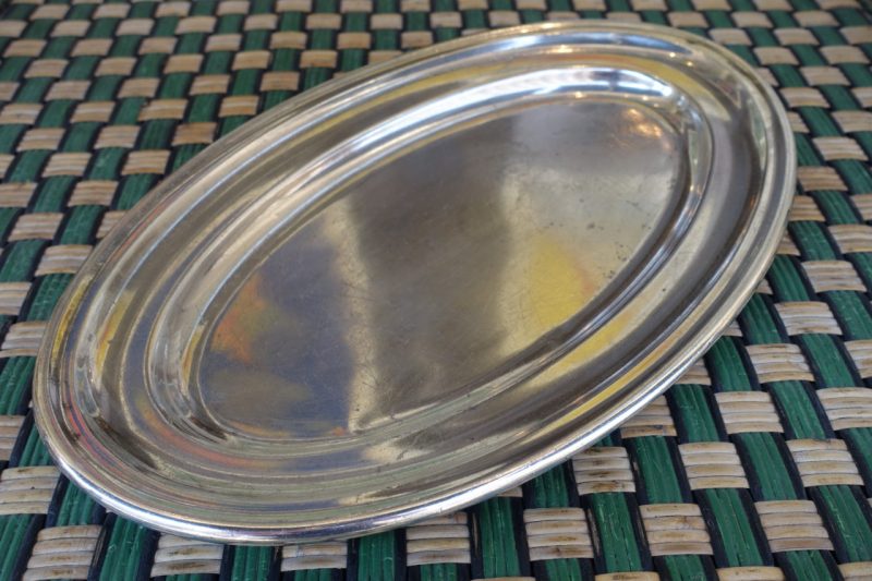 Silver Plate Serving Platter Fil De Fer