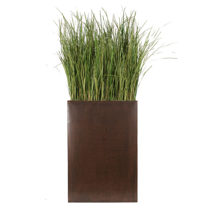 Tall Silk Grass in Copper Finish Slim Metal Plant Divider Free