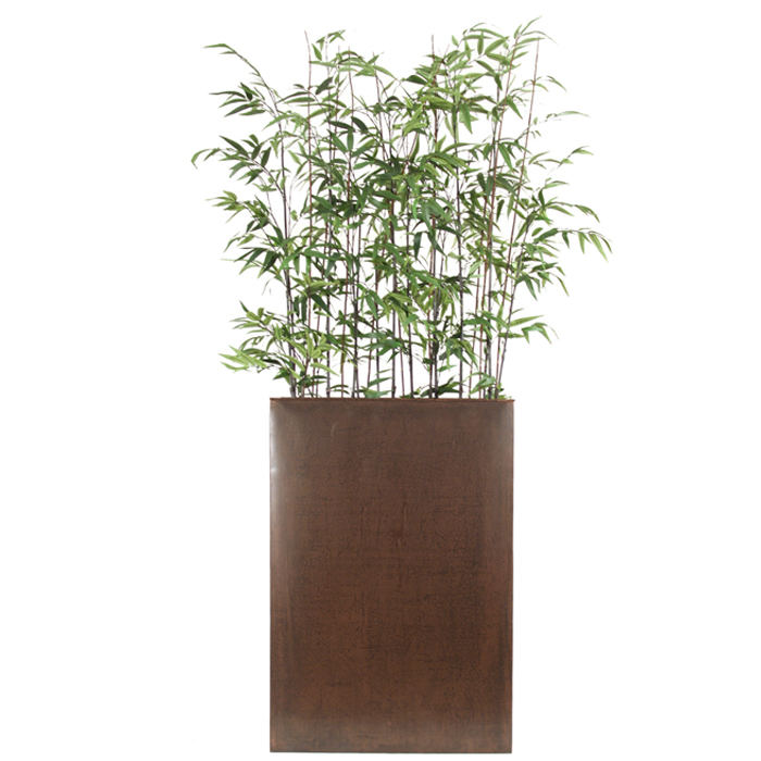 Silk Bamboo Screen in a Copper Finish Metal Plant Divider Free