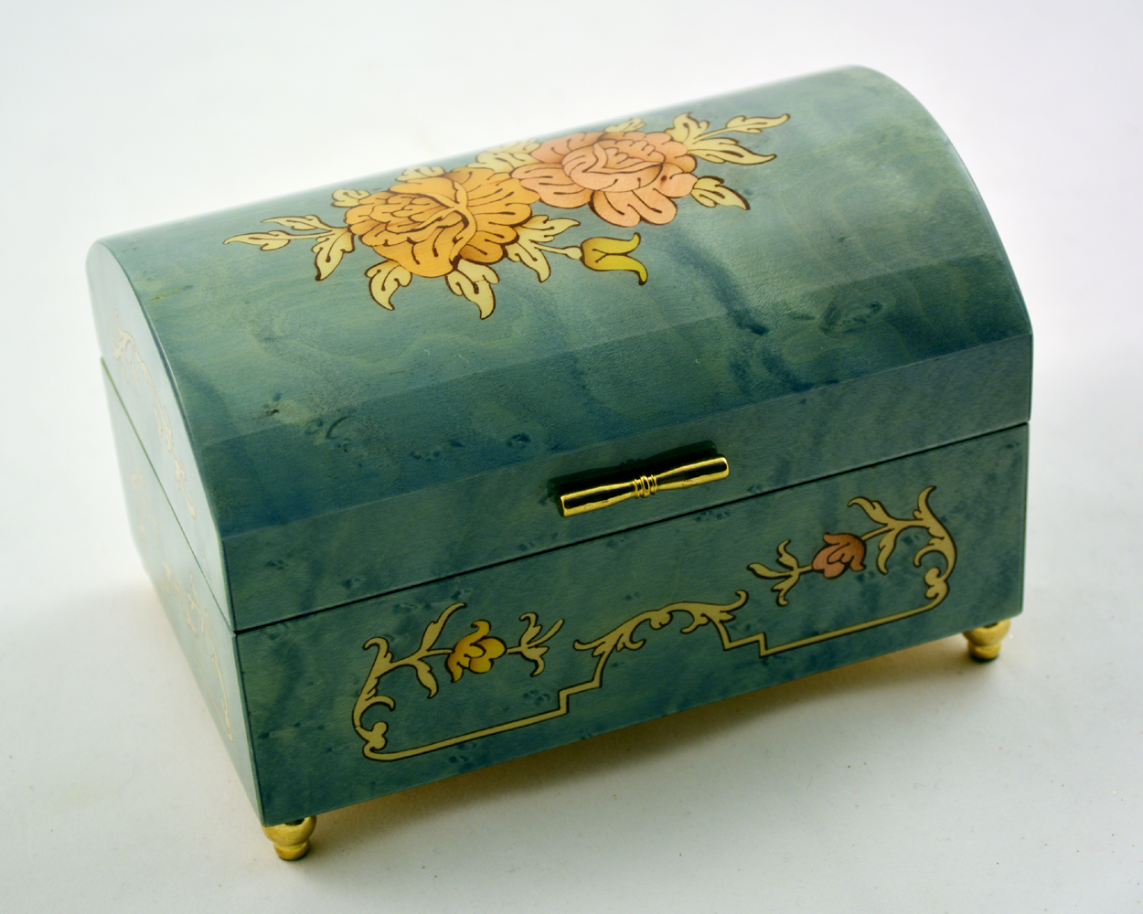 Sky blue Music Jewelry Box Sorrento Music Boxes