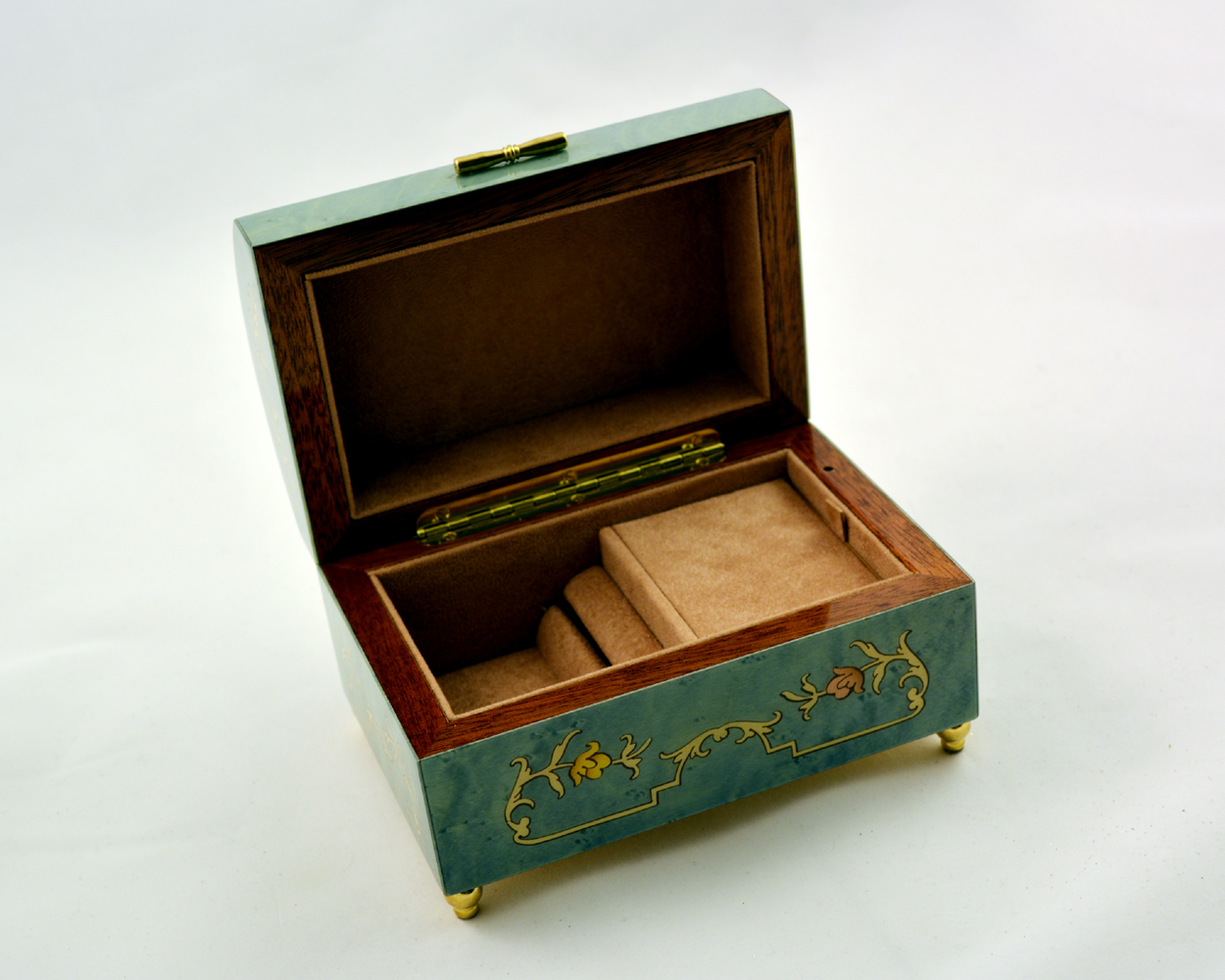 Sky blue Music Jewelry Box Sorrento Music Boxes