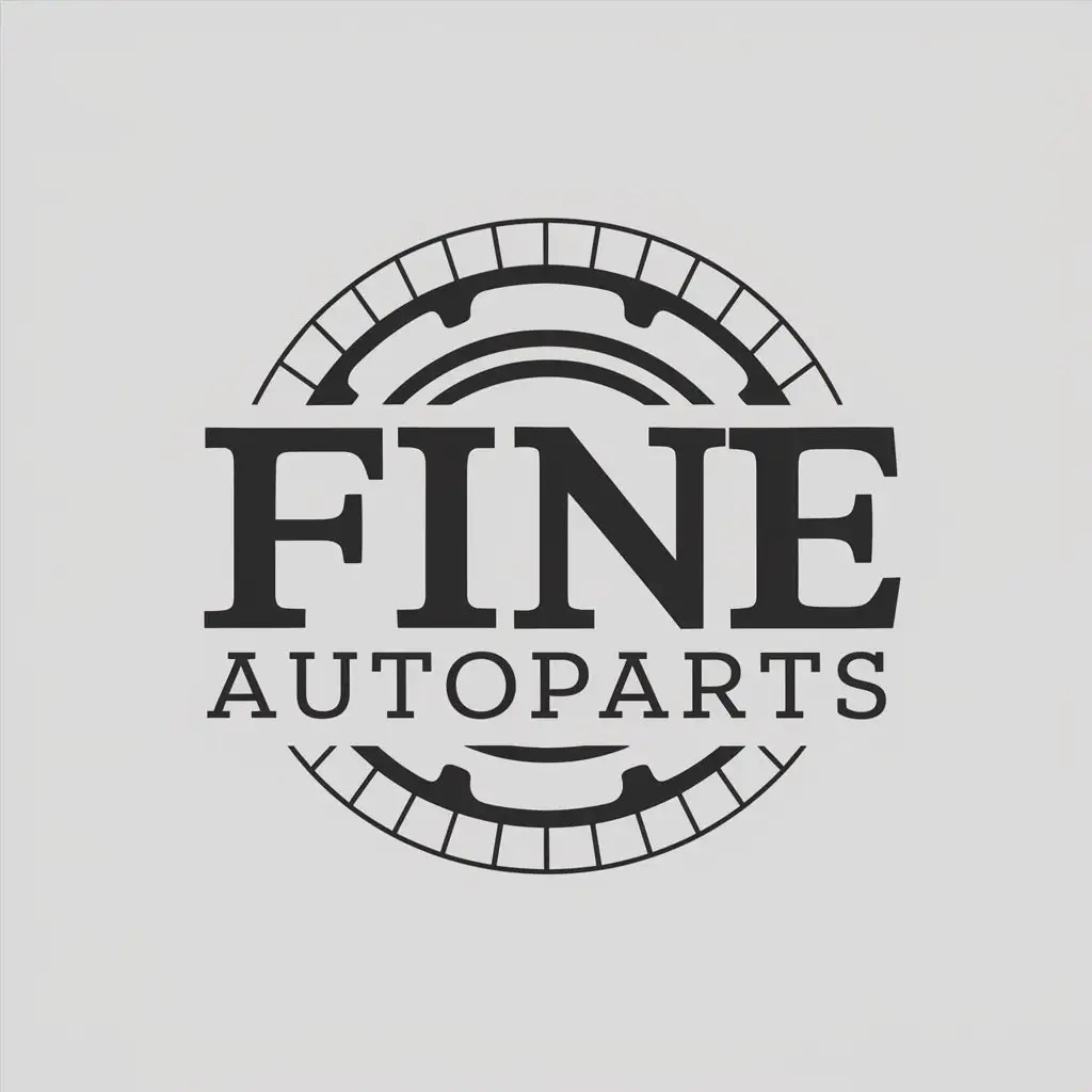 LOGO Design for Fine Autoparts Vector Design with Automobile Spare
