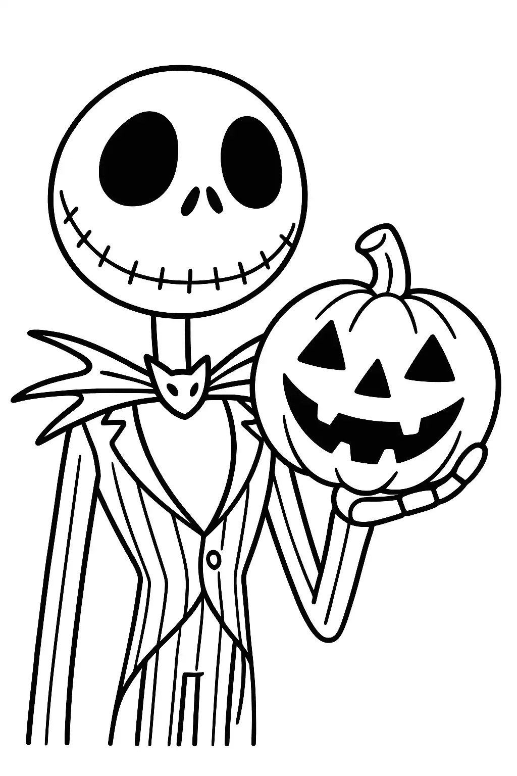 Free jack skellington coloring page generator – 13 jack skellington