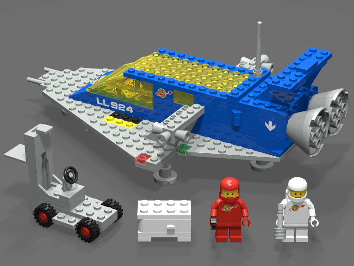 1979 Lego Set 4871 Space Cruiser from BrickLink Studio [BrickLink]