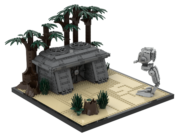 Endor Bunker Lego Architecture Style from BrickLink Studio [BrickLink]