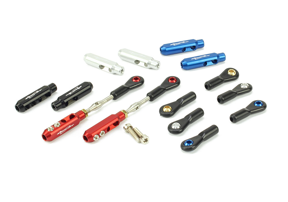 PullPull Wire Tensioner Set with M3 Ball Links, Turnbuckles (2)