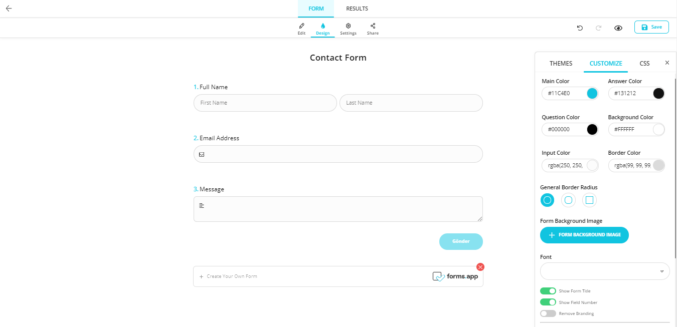 How to customize your web form design?