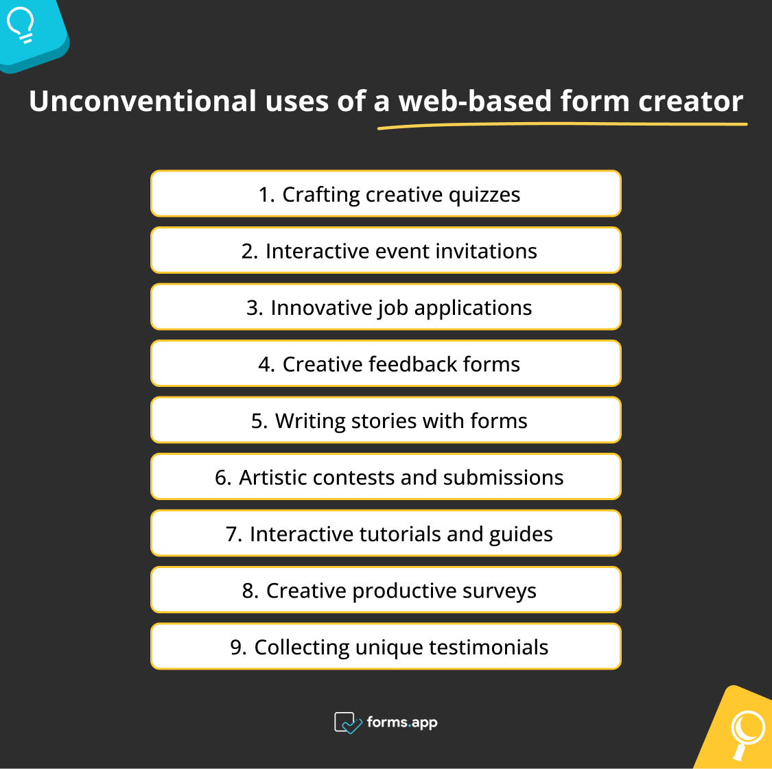 10 unusual ways to use a webbased form creator forms.app