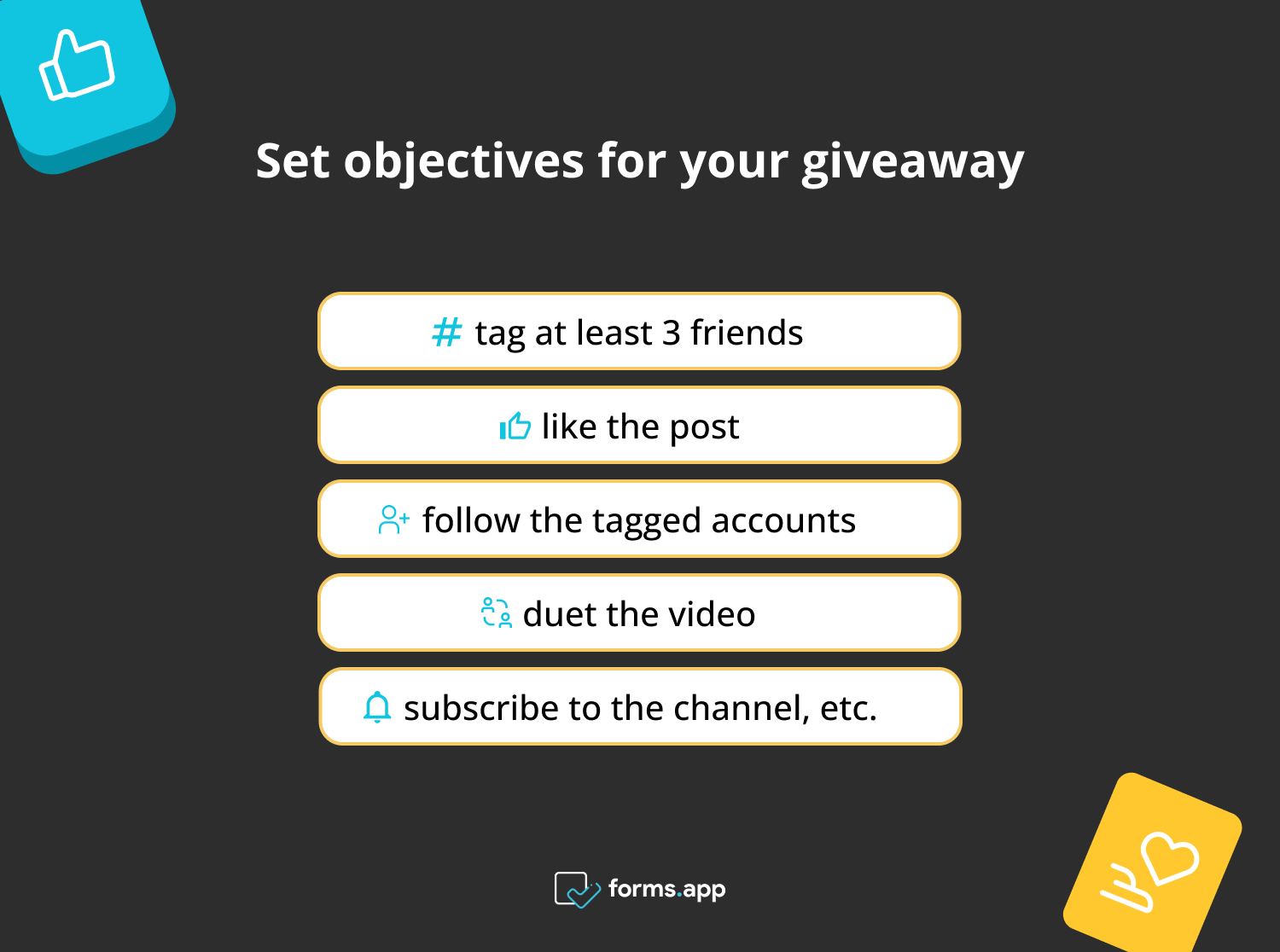 A complete guide to giveaways Methods, ideas & examples forms.app