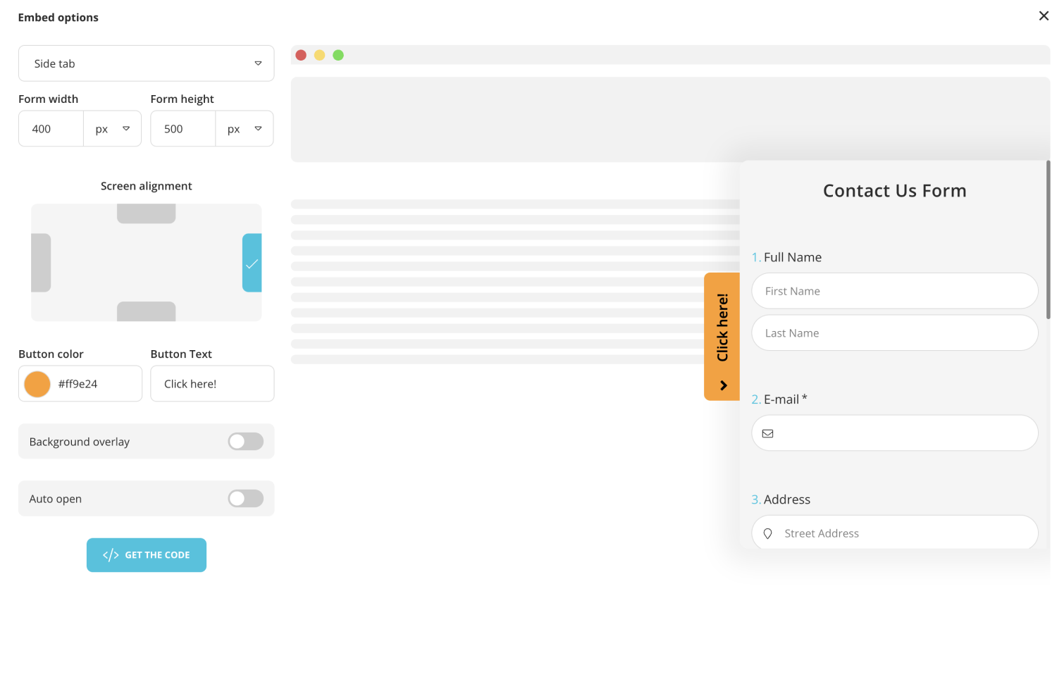 Embedding options Help Center forms.app