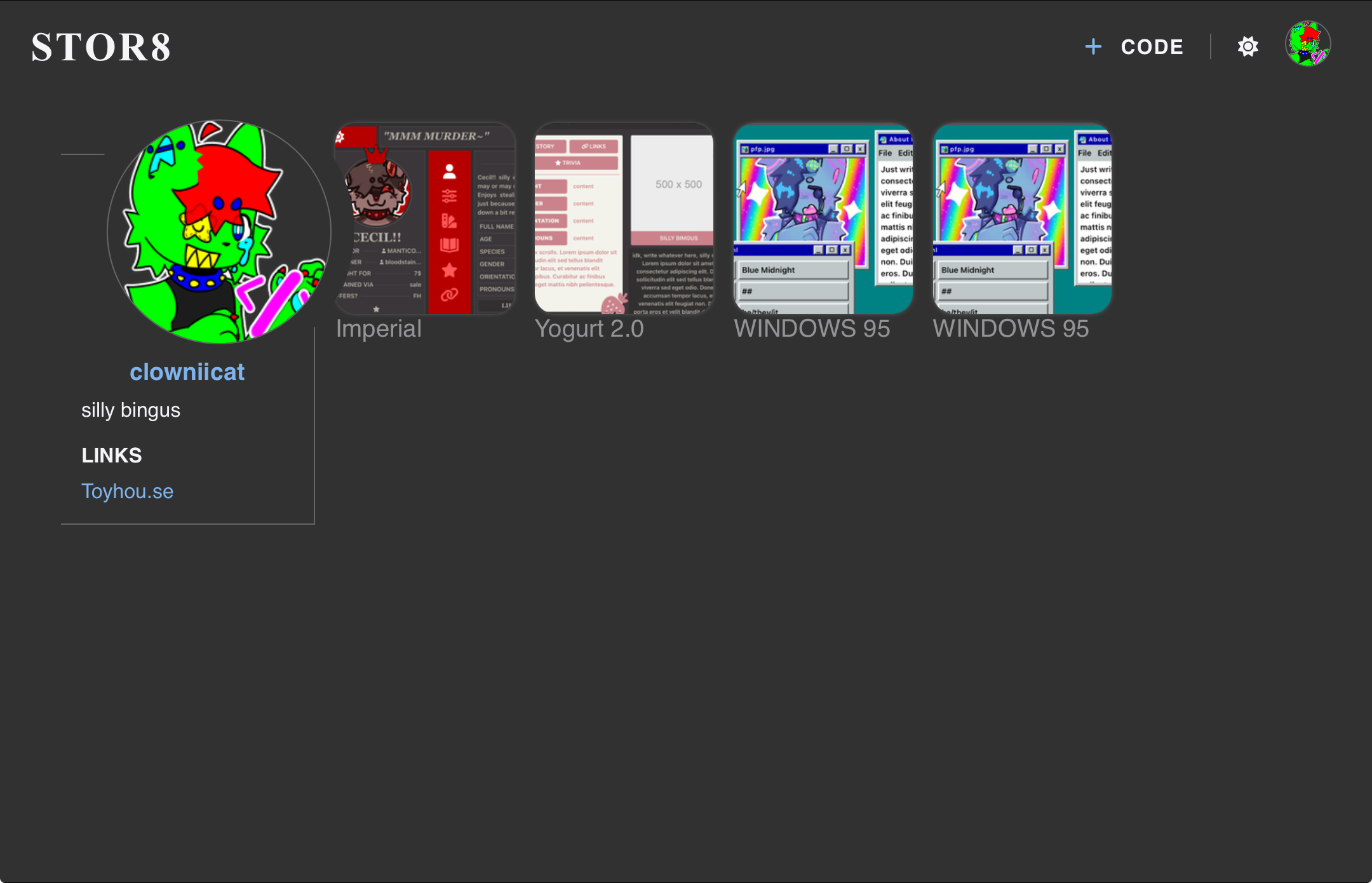 PASTEBIN/ALT TAB/GITHUB ALTERNATIVE on Toyhouse
