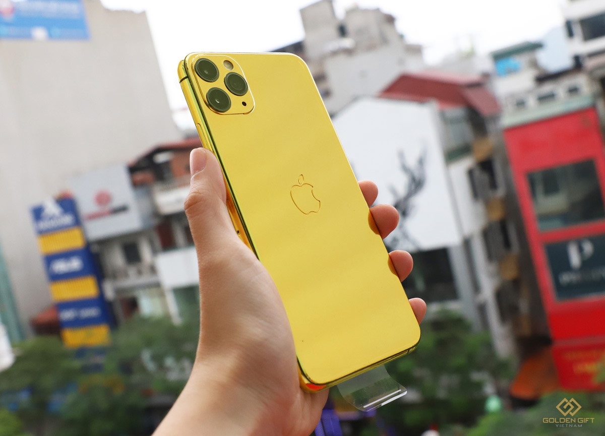 iPhone 11 mạ vàng, Giá IP pro Max mạ dát vàng 24K tại Hà Nội, HCM