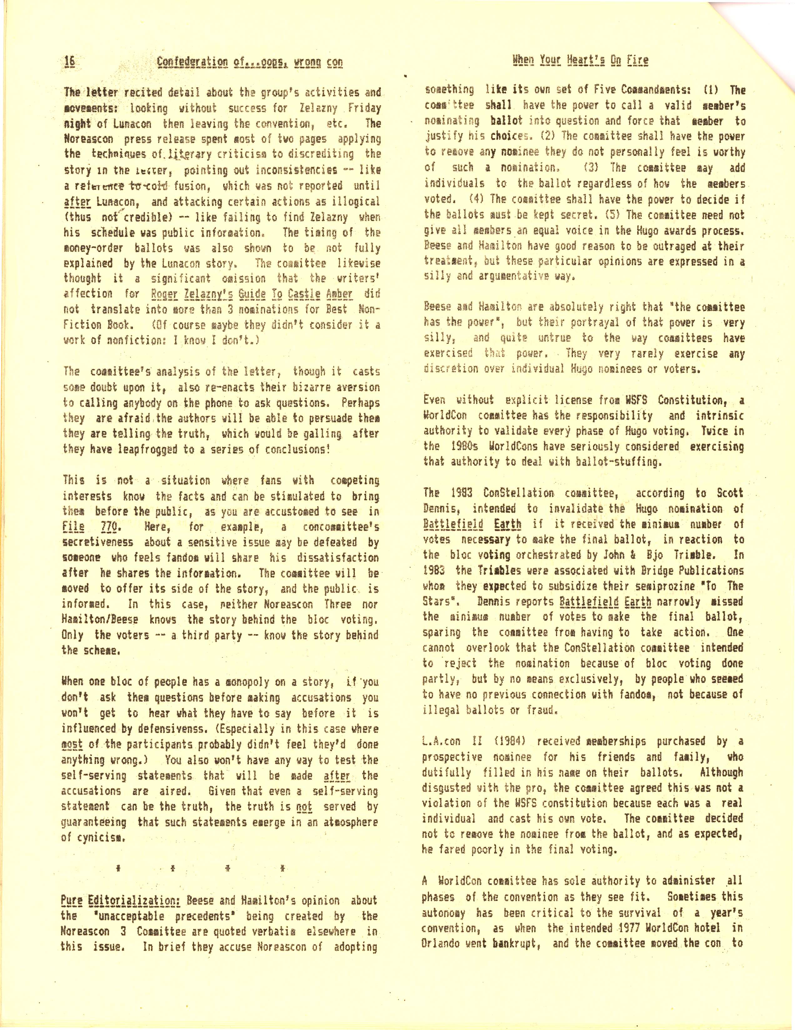 Source Materials About the 1989 Hugo Controversy File 770