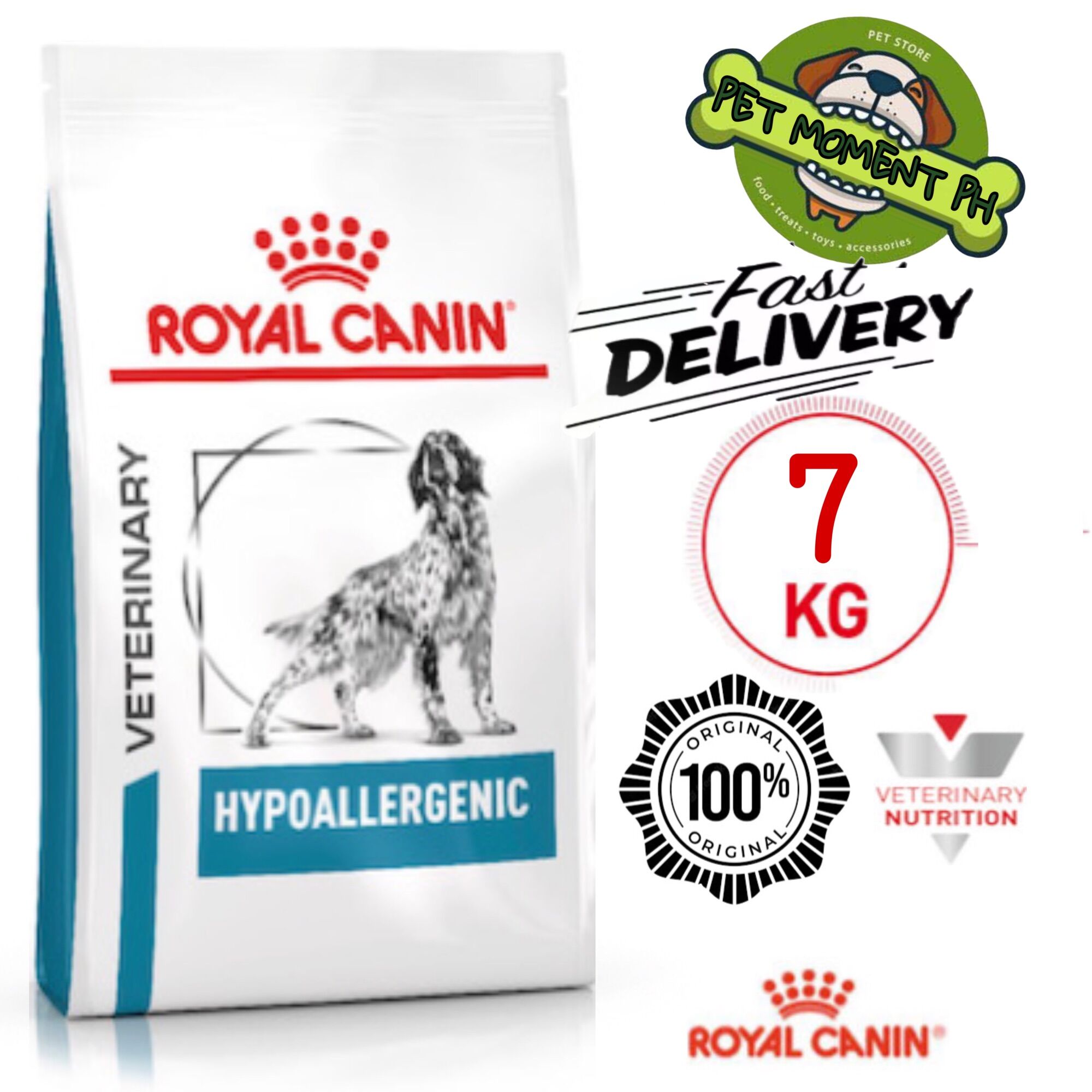 Royal Canin Hypoallergenic Dry Dog Food 7kg Canine Veterinary Diet