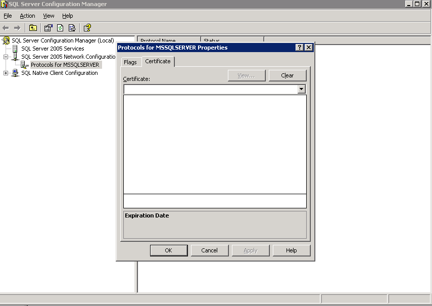 Solved Certificate chain not trusted error when connecting via SQL