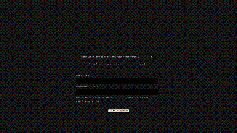 Use only letters, numbers, and the underscore. Password must be between