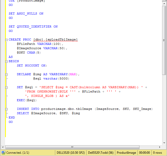 Solved SQL Server Stored Procedure Error Must declare the scalar