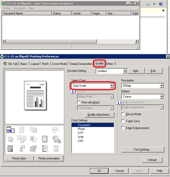 Solved Not able to print in color Xerox network printer Experts Exchange