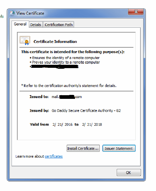 Solved Exchange 2016 New Install Name on Security Certificate