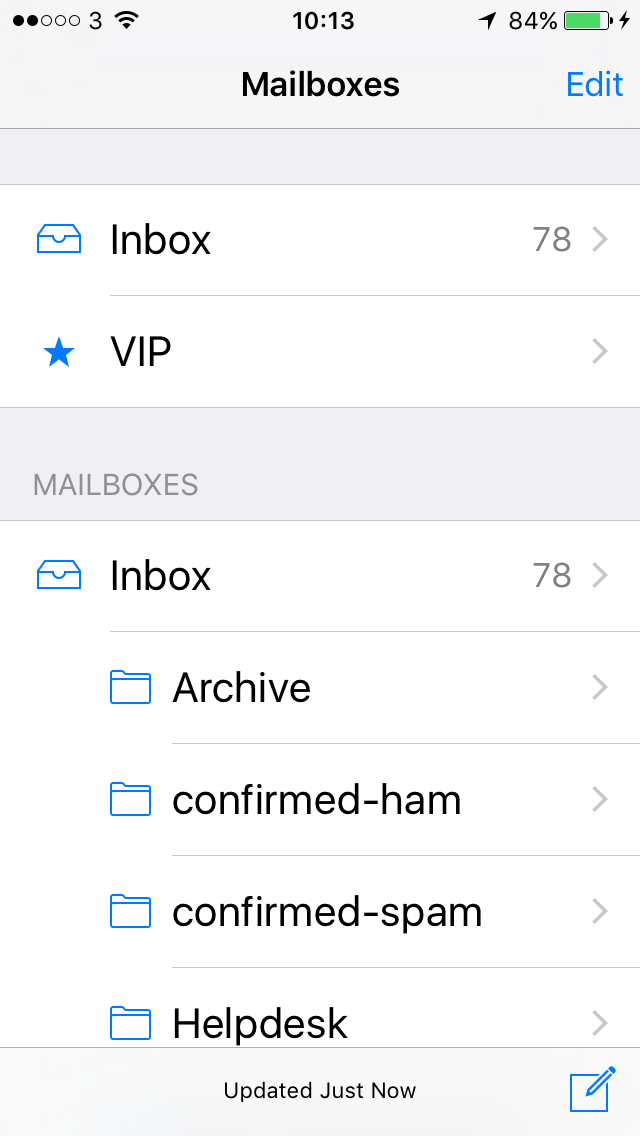 Solved Outlook folders on iPhone makes us scroll all the way down to