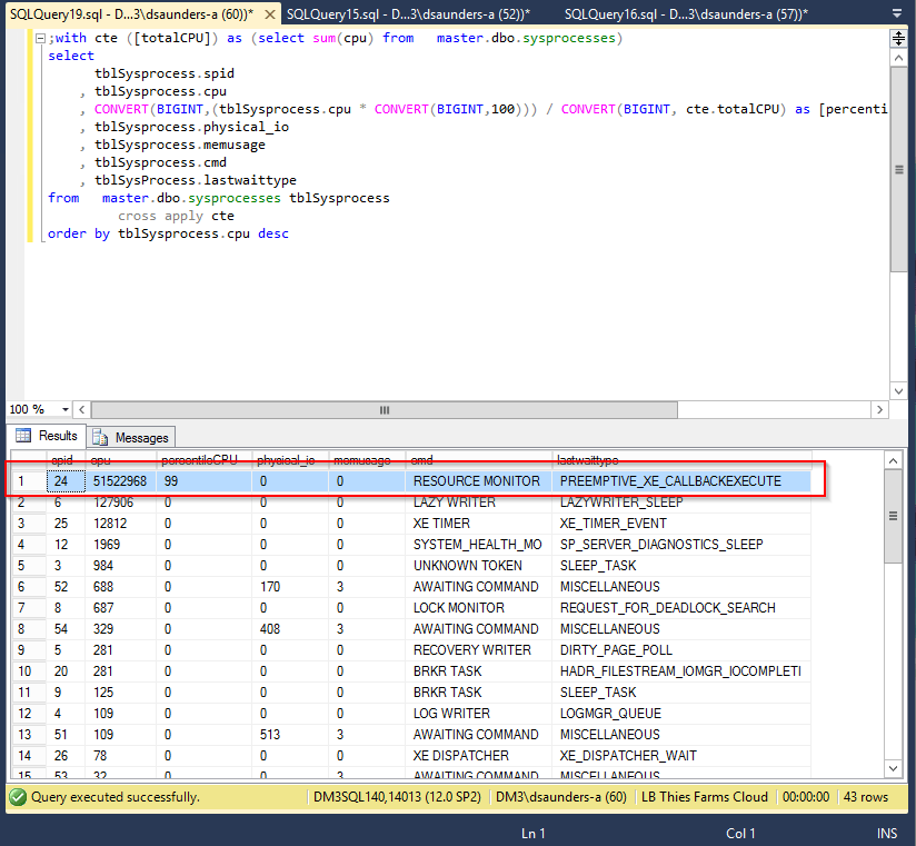 Solved SQL Server CPU usage (Resource Monitor) Experts Exchange