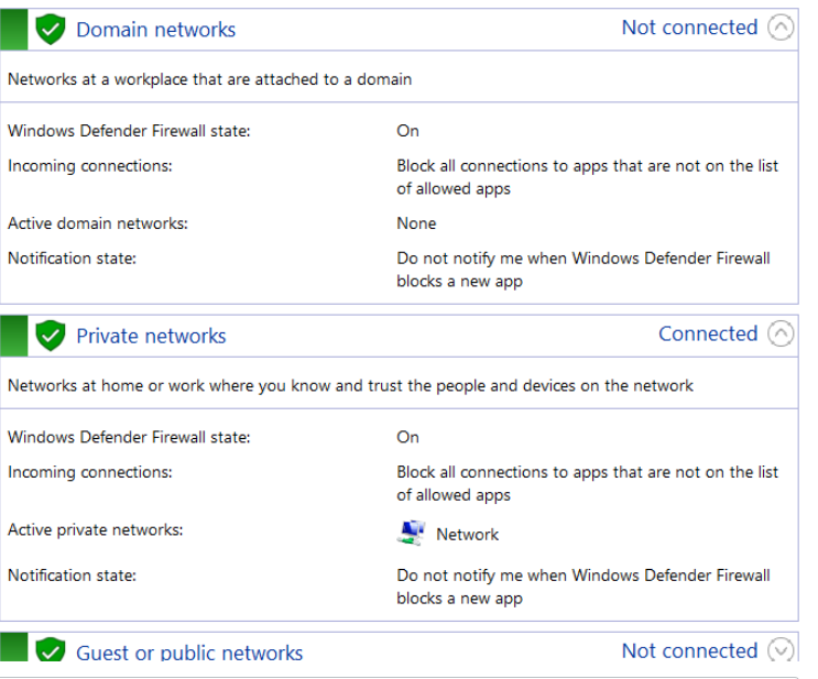 Solved Domain Networks showing Not connected in Fierwall for Server