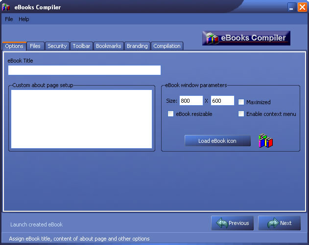 FileGets eBooks Compiler Screenshot Ebooks compiler creates high