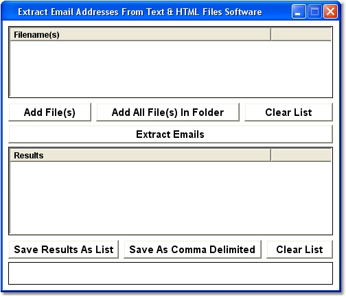 FileGets Extract Email Addresses From Text & HTML Files Software