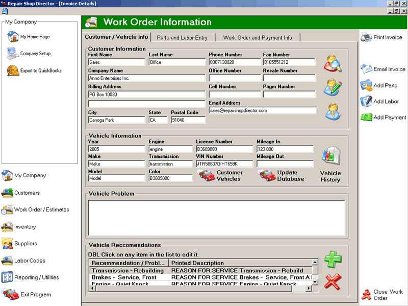 FileGets Repair Shop Director Screenshot Repair Shop Director is