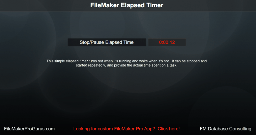 Build a FileMaker Elapsed Timer FileMakerProGurus