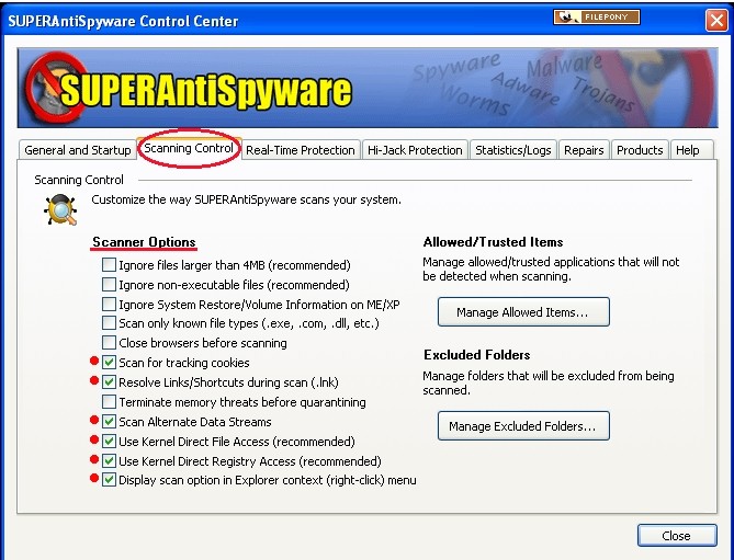 SuperAntiSpyware Download Filepony