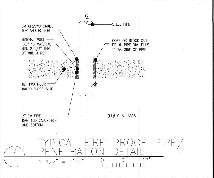 Pipe at 2hour floor Pipe, 2, hour,