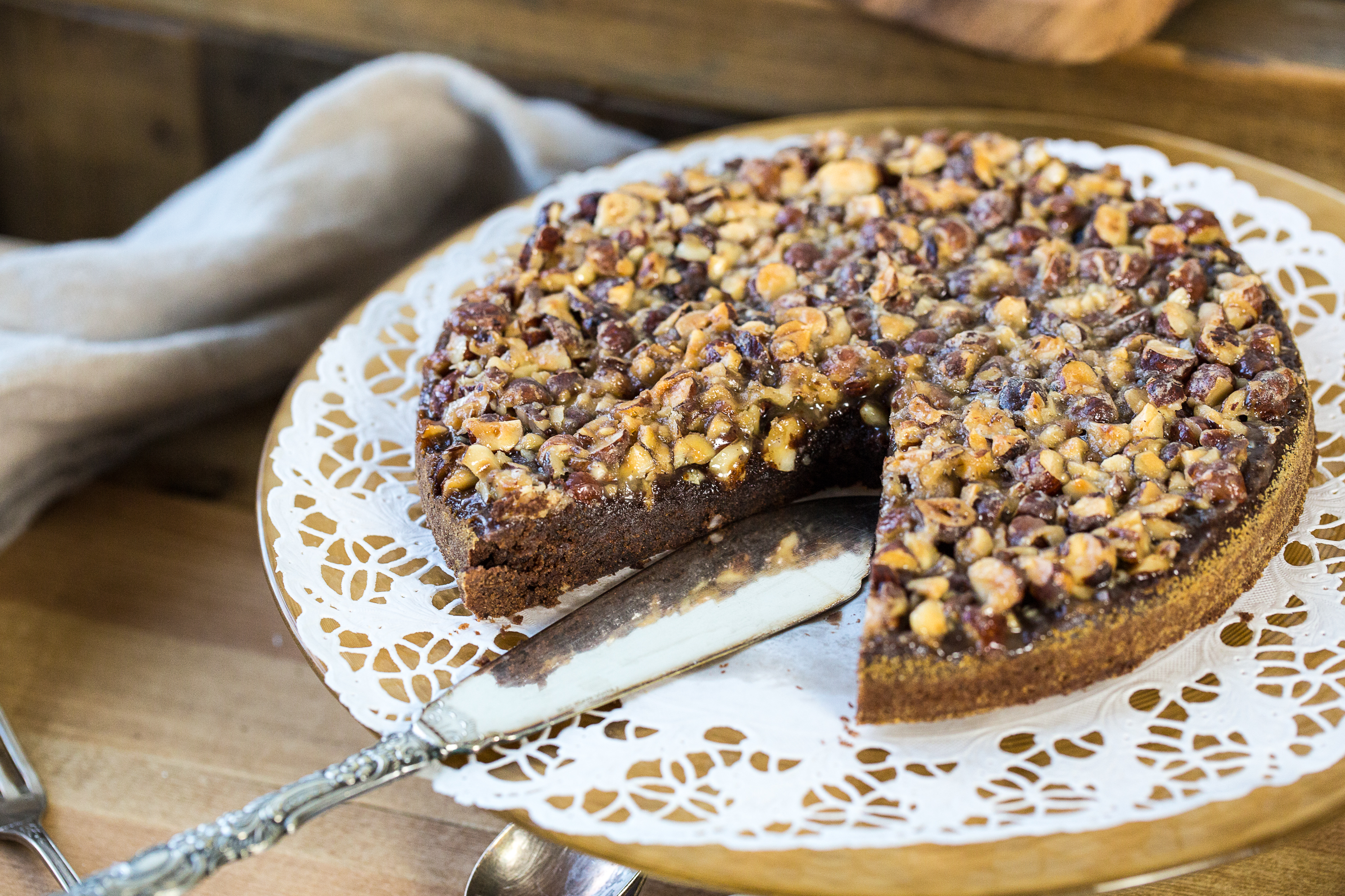 Kladdkaka med hasselnötstosca Fredriks fika Allas.se