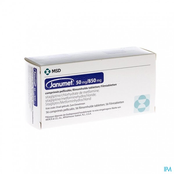 Janumet 50/850mg Filmomh Tabl 56 Apotheek Sollie