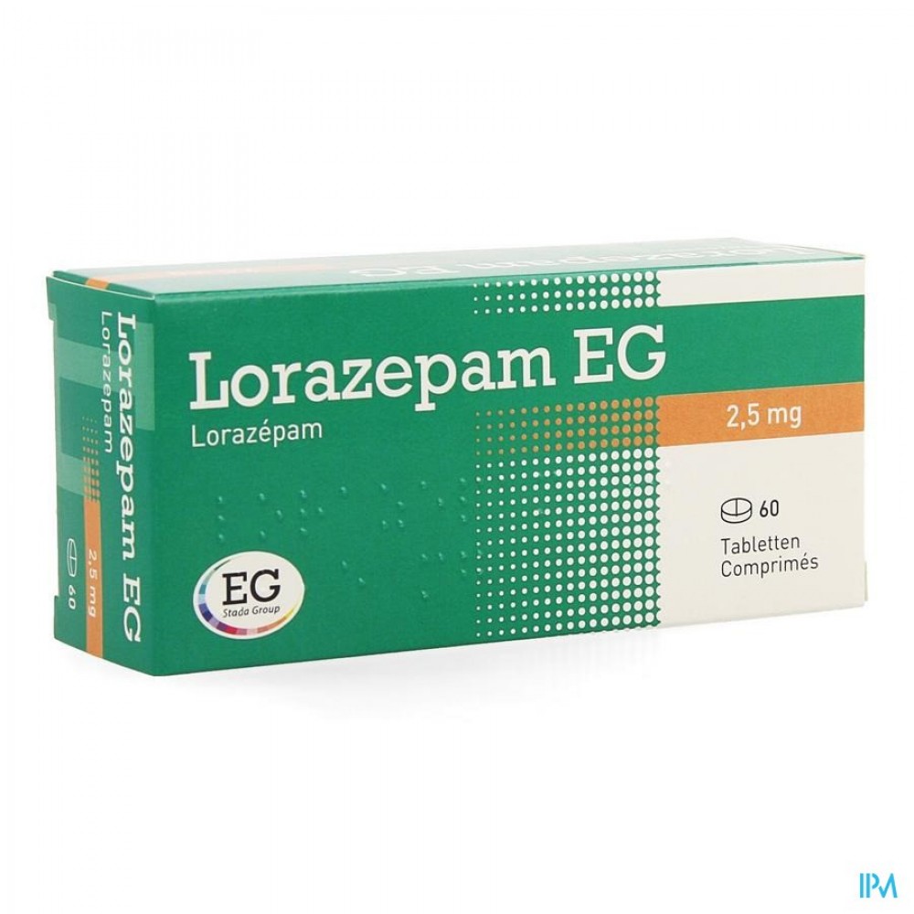Lorazepam EG Tabl 60X2,5Mg Apotheek Vanderhaegen