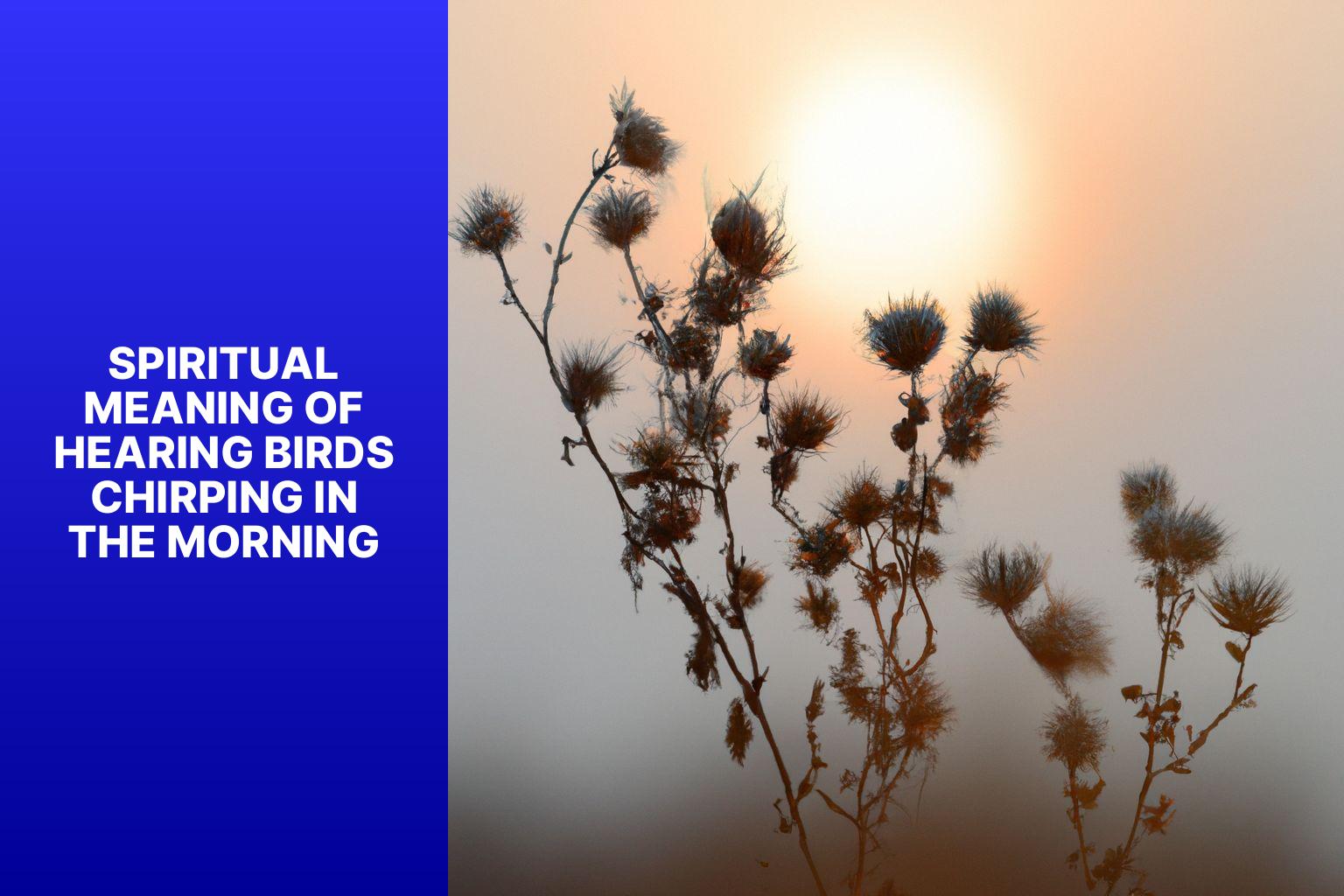 Unveiling the Spiritual Meaning of Morning Bird Chirping Spirituality