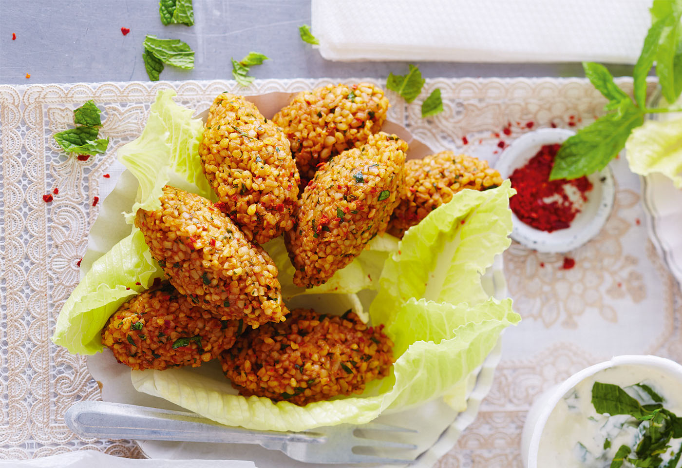 BulgurKöfte mit Fetadip Frisch Gekocht