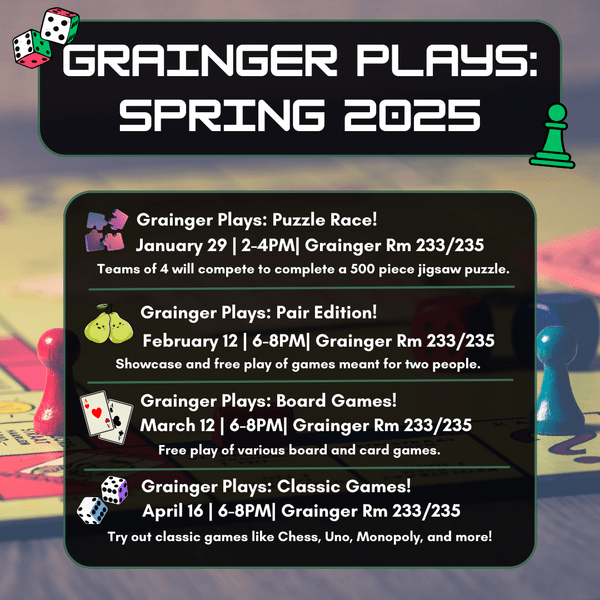 Urbana Campus Research Calendar (OVCRI) Grainger Plays Classic Games!