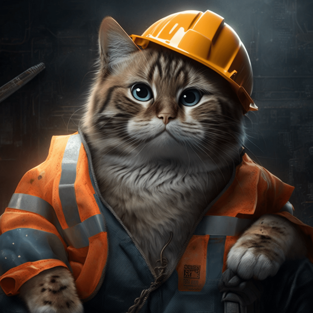 Cat construction worker Lemmy.World