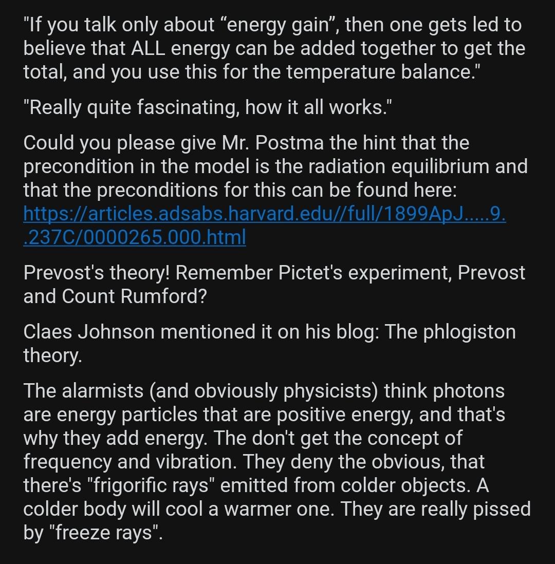 Sabine still does not Understand the Greenhouse Effect Climate of
