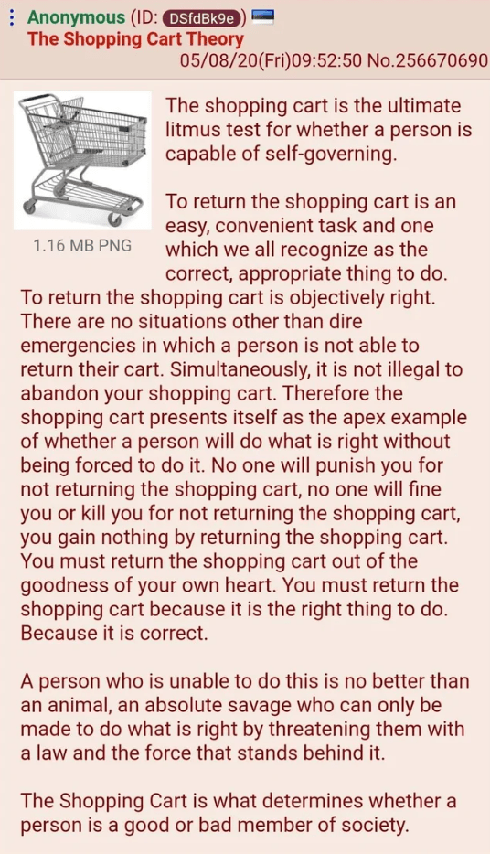 Shopping cart theory r/4chanofYore