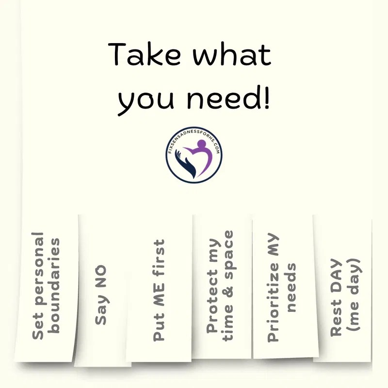 Wellbeing Mental Health Take What You Need fixsensadnessforhs(04)