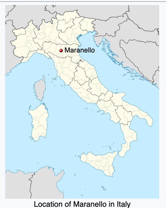 Maranello Italie Carte Maranello