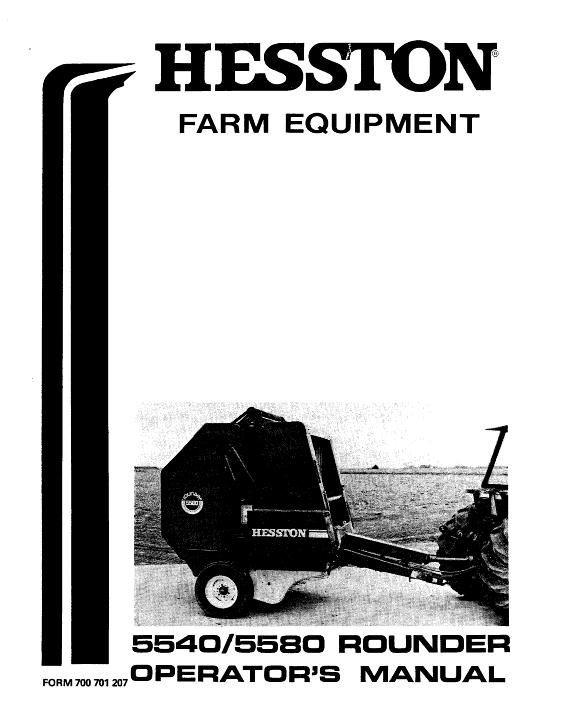 Hesston 5530 Round Baler Owners Manual tools.lalique.com