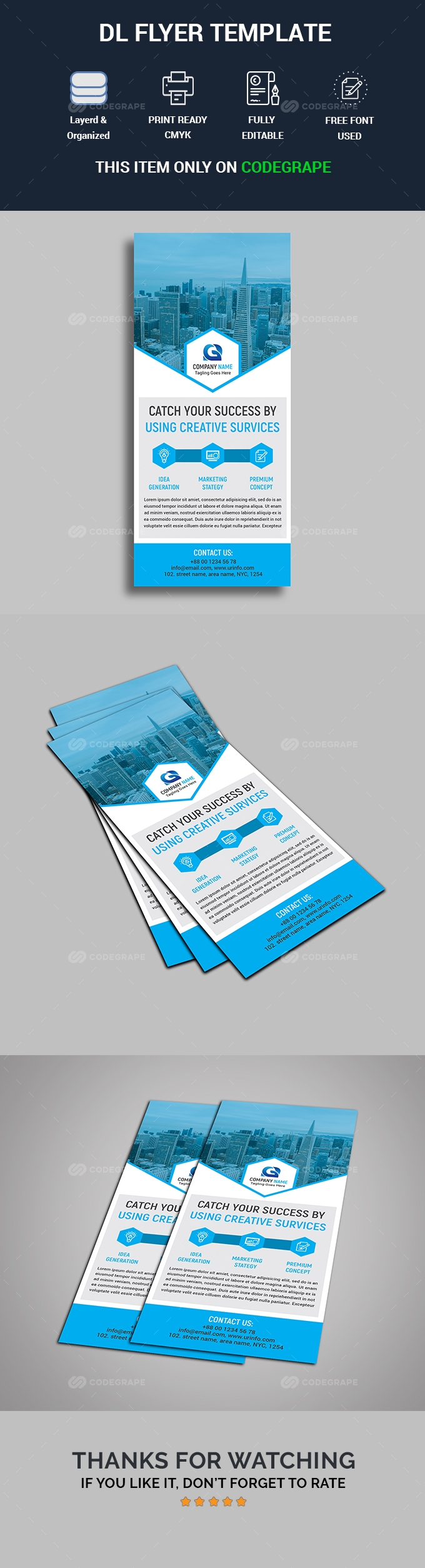 Corporate DL Flyer Template Prints CodeGrape
