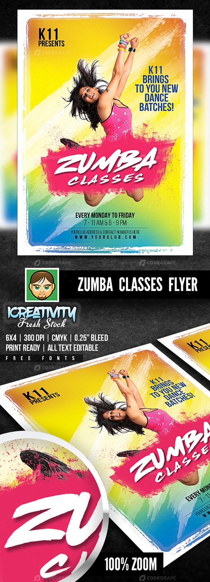 Zumba Party Flyer Prints CodeGrape