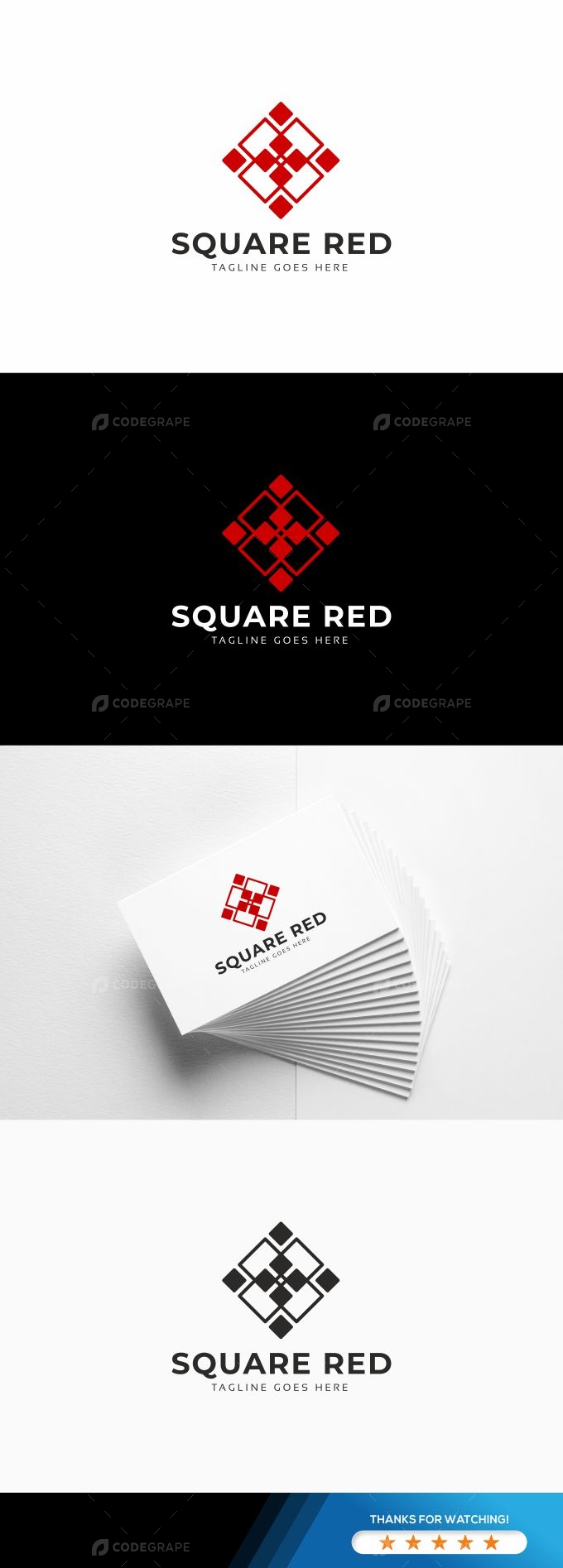 Square Red Logo Prints CodeGrape